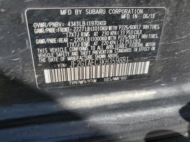 Photo 13 VIN: JF2GTAEC3KH359881 - SUBARU CROSSTREK 