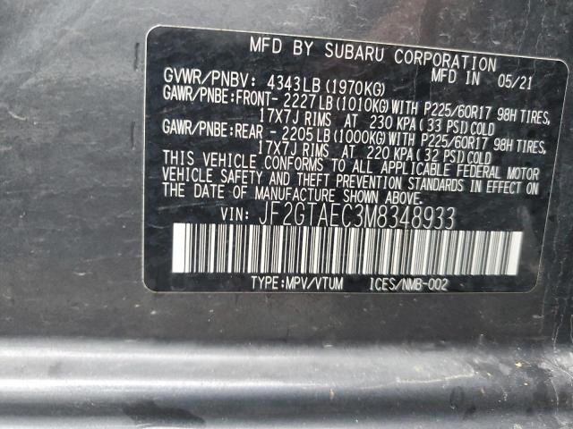 Photo 11 VIN: JF2GTAEC3M8348933 - SUBARU CROSSTREK 