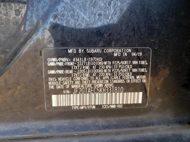 Photo 12 VIN: JF2GTAEC5KH331810 - SUBARU CROSSTREK 