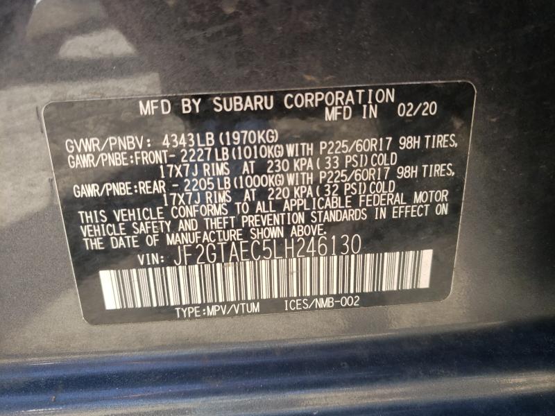 Photo 9 VIN: JF2GTAEC5LH246130 - SUBARU CROSSTREK 