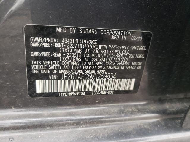 Photo 9 VIN: JF2GTAEC5MH259834 - SUBARU CROSSTREK 