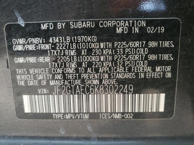 Photo 12 VIN: JF2GTAEC6K8302249 - SUBARU CROSSTREK 