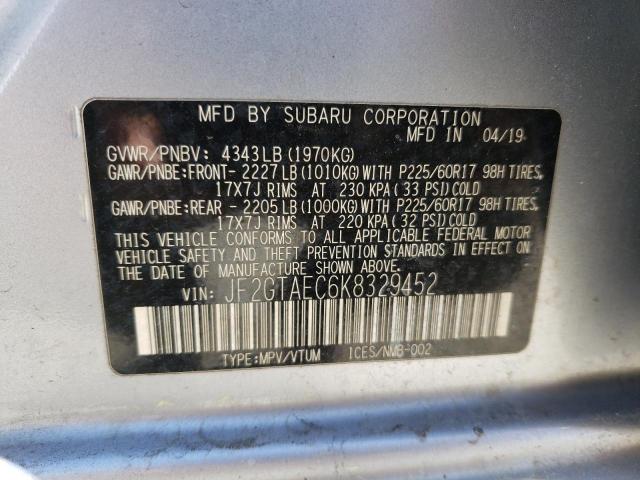 Photo 11 VIN: JF2GTAEC6K8329452 - SUBARU CROSSTREK 