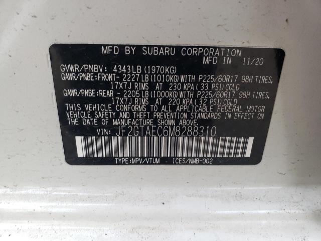 Photo 12 VIN: JF2GTAEC6M8288310 - SUBARU CROSSTREK 