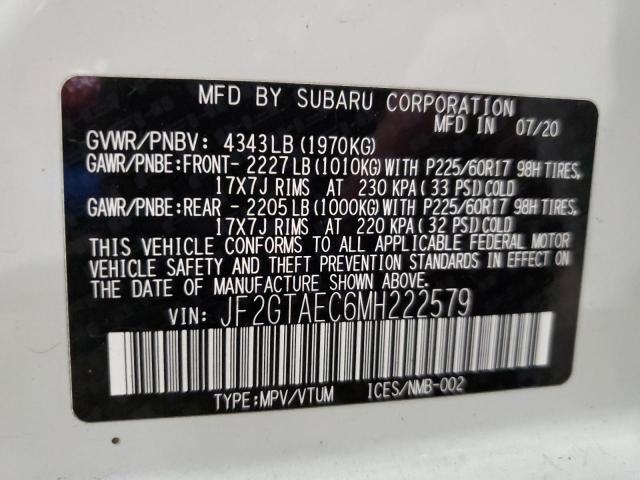 Photo 9 VIN: JF2GTAEC6MH222579 - SUBARU CROSSTREK 