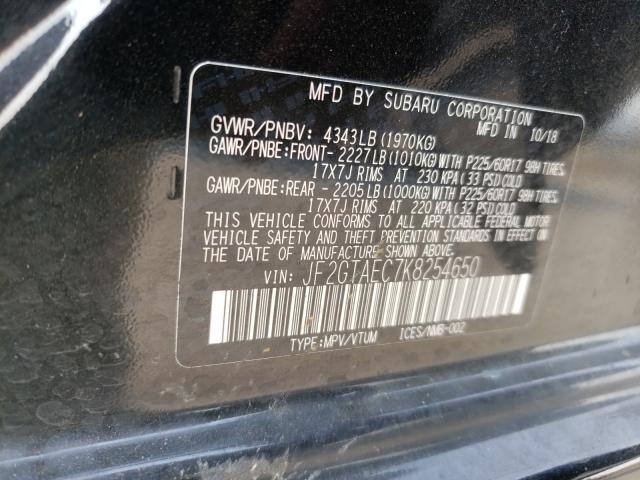 Photo 9 VIN: JF2GTAEC7K8254650 - SUBARU CROSSTREK 