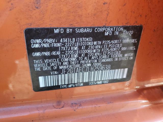 Photo 11 VIN: JF2GTAEC7LH259638 - SUBARU CROSSTREK 