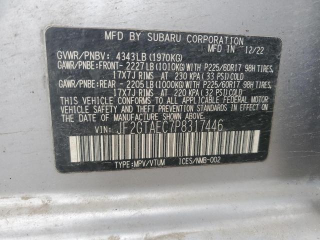 Photo 12 VIN: JF2GTAEC7P8317446 - SUBARU CROSSTREK 