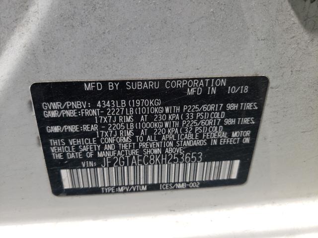 Photo 9 VIN: JF2GTAEC8KH253653 - SUBARU CROSSTREK 