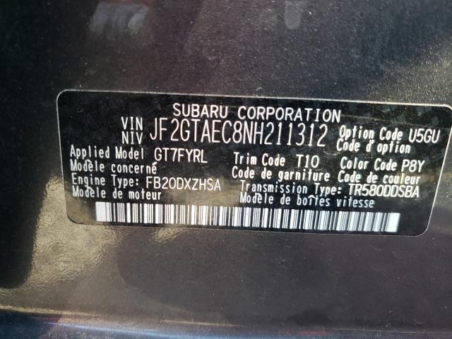 Photo 12 VIN: JF2GTAEC8NH211312 - SUBARU CROSSTREK 