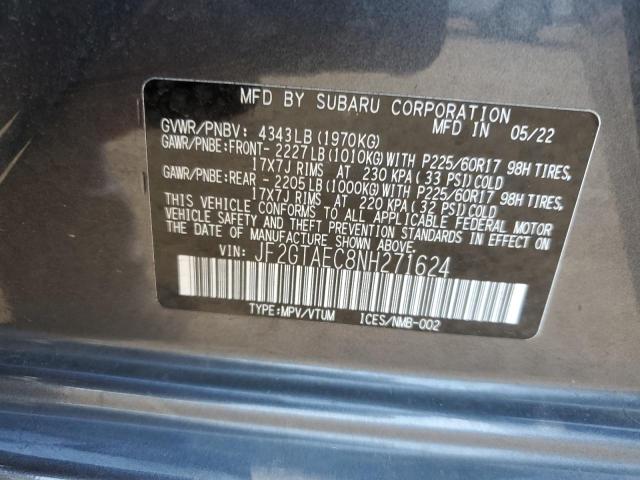 Photo 12 VIN: JF2GTAEC8NH271624 - SUBARU CROSSTREK 