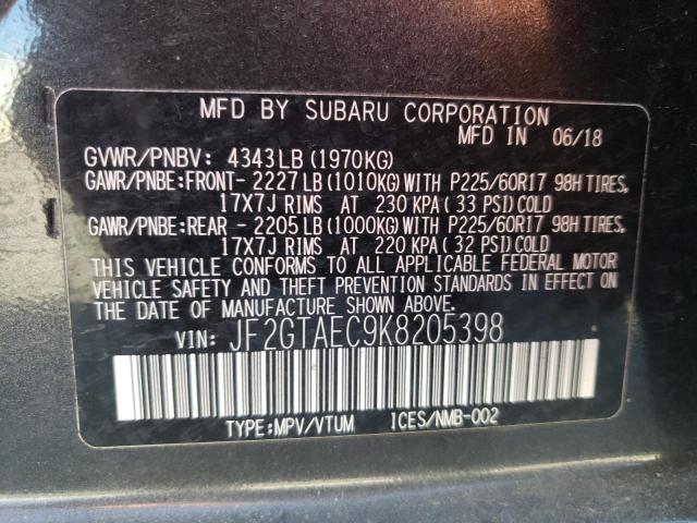 Photo 9 VIN: JF2GTAEC9K8205398 - SUBARU CROSSTREK 