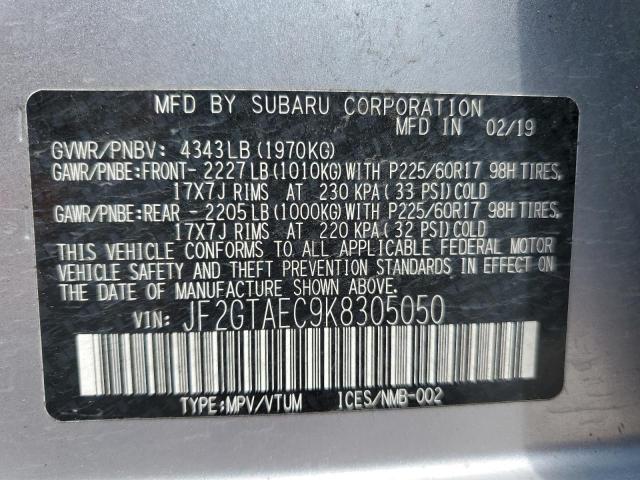 Photo 12 VIN: JF2GTAEC9K8305050 - SUBARU CROSSTREK 