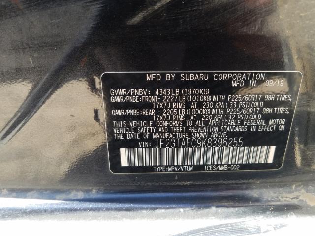 Photo 9 VIN: JF2GTAEC9K8396255 - SUBARU CROSSTREK 