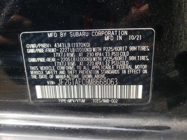 Photo 11 VIN: JF2GTAEC9M8668063 - SUBARU CROSSTREK 