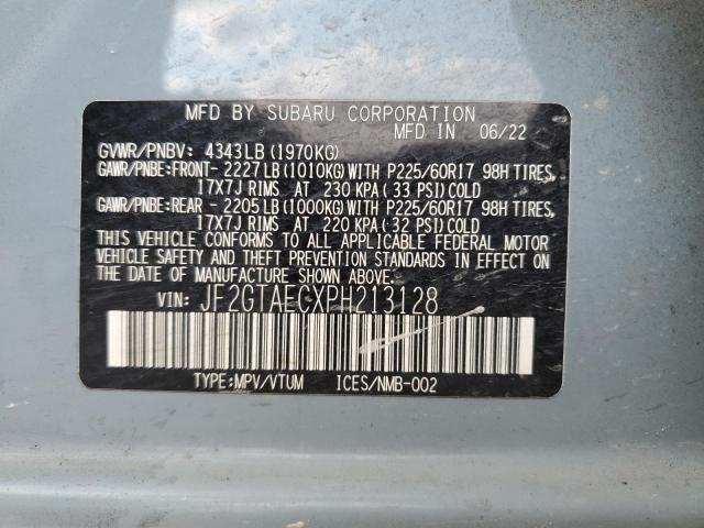 Photo 12 VIN: JF2GTAECXPH213128 - SUBARU CROSSTREK 