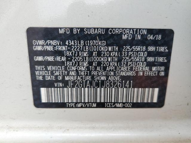 Photo 11 VIN: JF2GTAJC1J8326141 - SUBARU CROSSTREK 