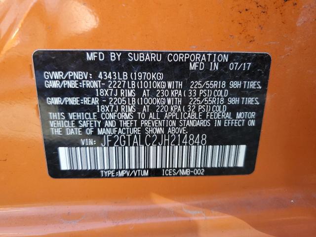 Photo 13 VIN: JF2GTALC2JH214848 - SUBARU CROSSTREK 