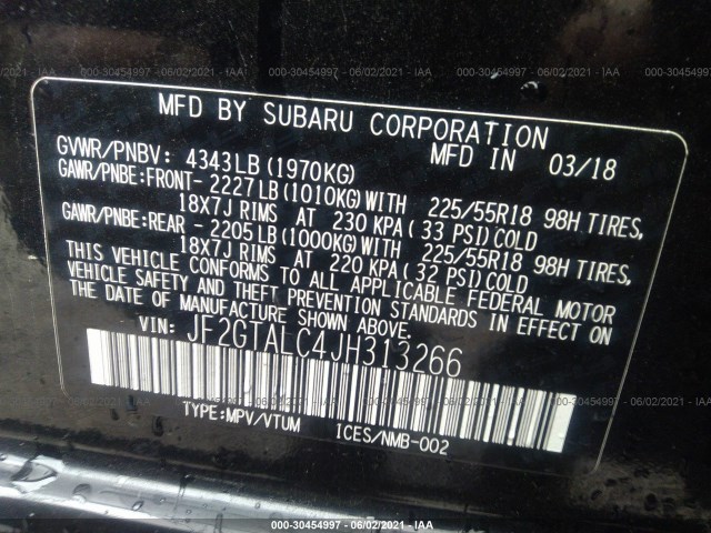 Photo 8 VIN: JF2GTALC4JH313266 - SUBARU CROSSTREK 