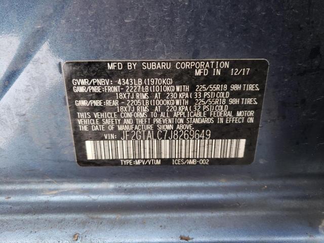 Photo 12 VIN: JF2GTALC7J8269649 - SUBARU CROSSTREK 