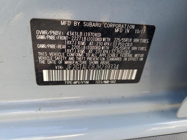 Photo 12 VIN: JF2GTALC8JH239334 - SUBARU CROSSTREK 