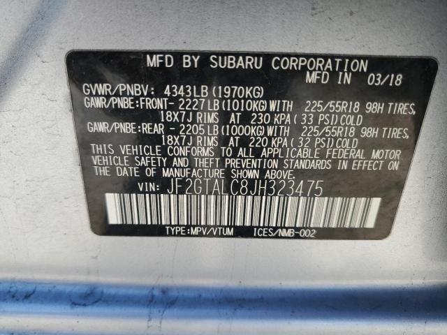 Photo 12 VIN: JF2GTALC8JH323475 - SUBARU CROSSTREK 