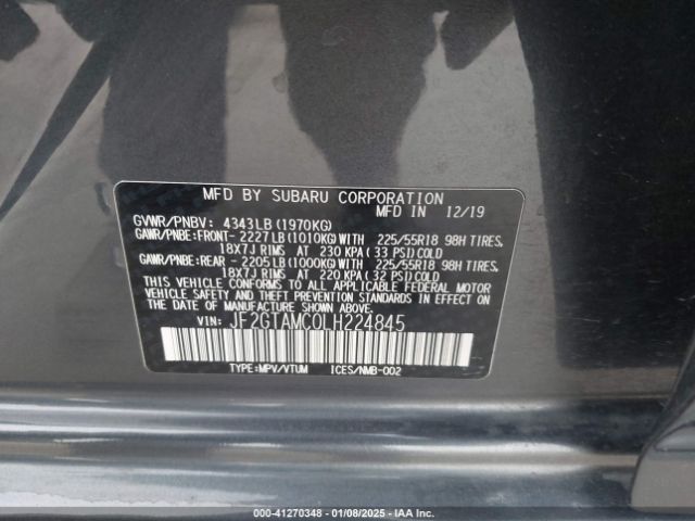 Photo 8 VIN: JF2GTAMC0LH224845 - SUBARU CROSSTREK 