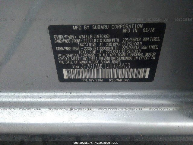 Photo 8 VIN: JF2GTAMC1JH324403 - SUBARU CROSSTREK 