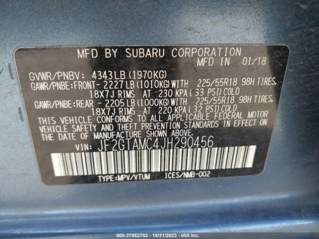 Photo 8 VIN: JF2GTAMC4JH290456 - SUBARU CROSSTREK 