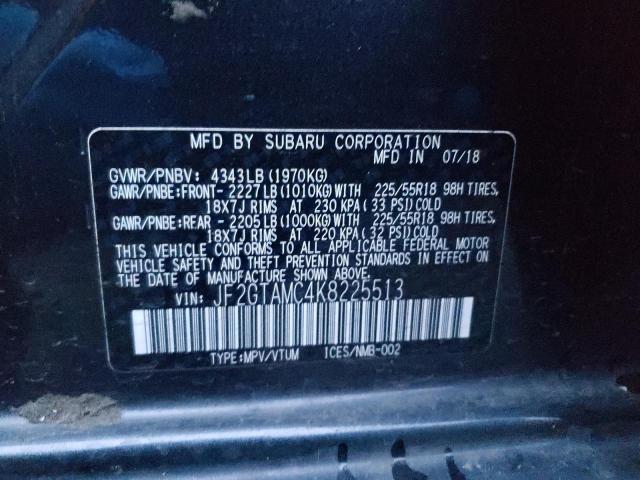 Photo 9 VIN: JF2GTAMC4K8225513 - SUBARU CROSSTREK 