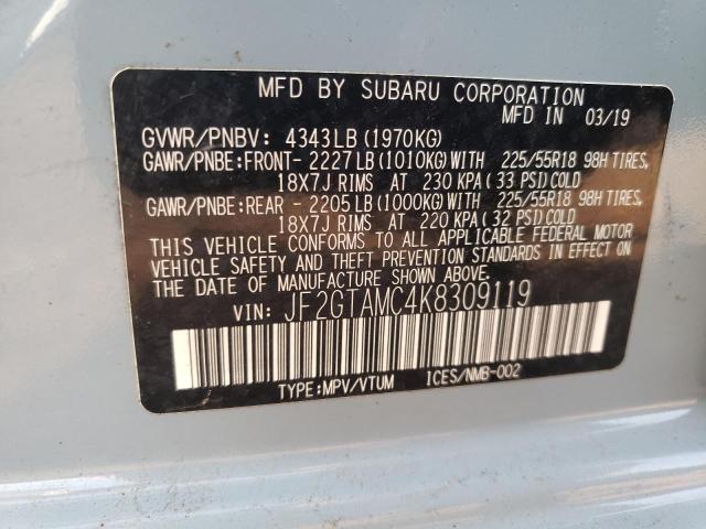 Photo 11 VIN: JF2GTAMC4K8309119 - SUBARU CROSSTREK 