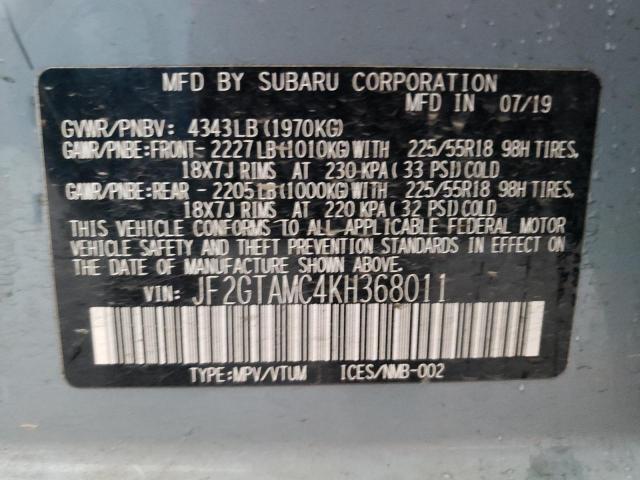 Photo 9 VIN: JF2GTAMC4KH368011 - SUBARU CROSSTREK 