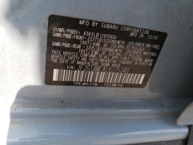 Photo 11 VIN: JF2GTAMC4L8225240 - SUBARU CROSSTREK 