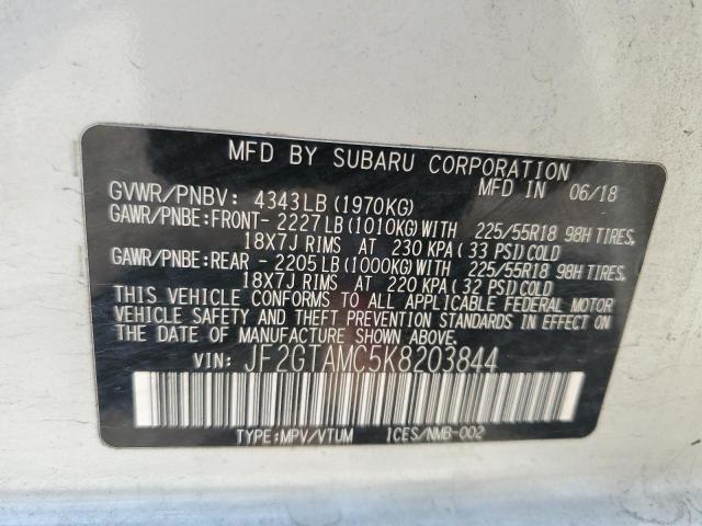 Photo 12 VIN: JF2GTAMC5K8203844 - SUBARU CROSSTREK 