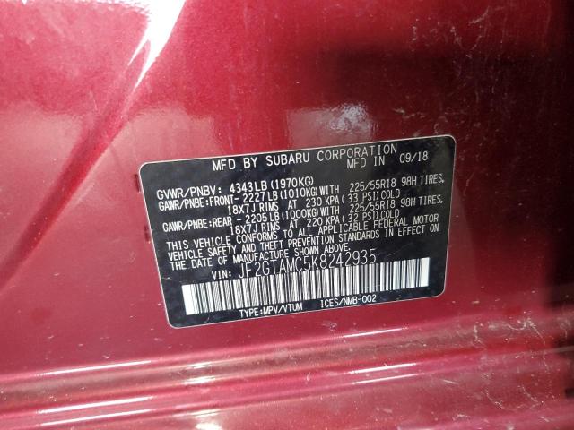 Photo 12 VIN: JF2GTAMC5K8242935 - SUBARU CROSSTREK 