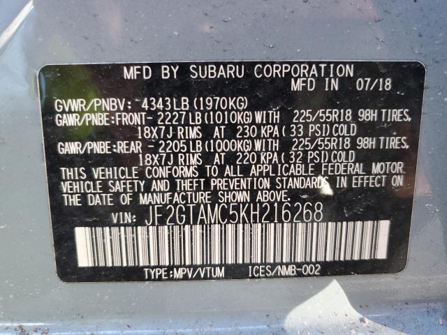 Photo 11 VIN: JF2GTAMC5KH216268 - SUBARU CROSSTREK 