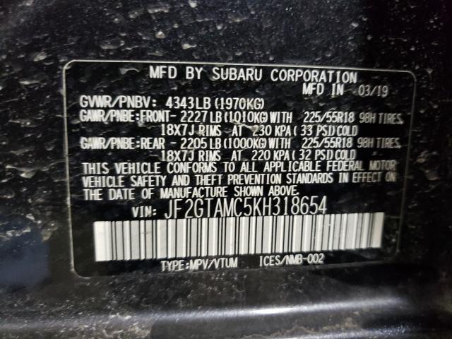 Photo 9 VIN: JF2GTAMC5KH318654 - SUBARU CROSSTREK 