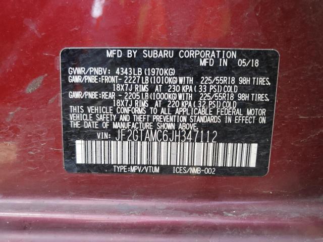 Photo 11 VIN: JF2GTAMC6JH347112 - SUBARU CROSSTREK 