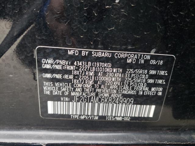 Photo 9 VIN: JF2GTAMC6K8249909 - SUBARU CROSSTREK 