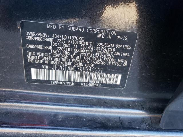 Photo 9 VIN: JF2GTAMC7K8340221 - SUBARU CROSSTREK 