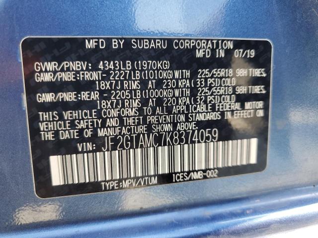 Photo 13 VIN: JF2GTAMC7K8374059 - SUBARU CROSSTREK 