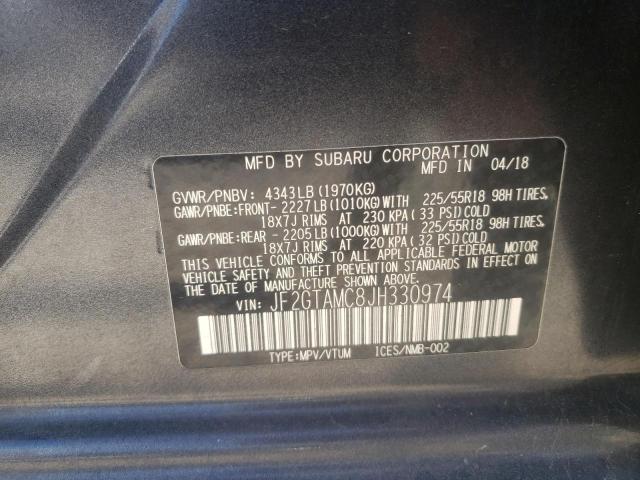 Photo 9 VIN: JF2GTAMC8JH330974 - SUBARU CROSSTREK 