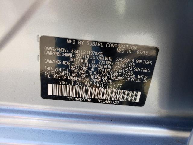 Photo 11 VIN: JF2GTAMC8K8219777 - SUBARU CROSSTREK 