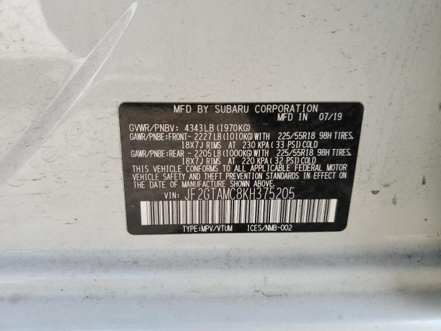 Photo 12 VIN: JF2GTAMC8KH375205 - SUBARU CROSSTREK 