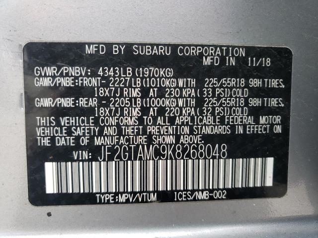 Photo 9 VIN: JF2GTAMC9K8268048 - SUBARU CROSSTREK 