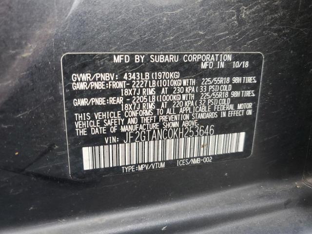 Photo 13 VIN: JF2GTANC0KH253646 - SUBARU CROSSTREK 