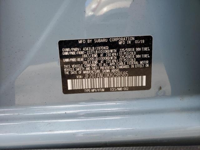 Photo 11 VIN: JF2GTANC0KH298585 - SUBARU CROSSTREK 