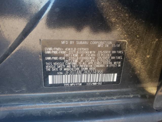 Photo 9 VIN: JF2GTANC2K8274966 - SUBARU CROSSTREK 