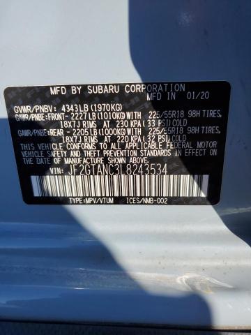 Photo 11 VIN: JF2GTANC3L8243534 - SUBARU CROSSTREK 