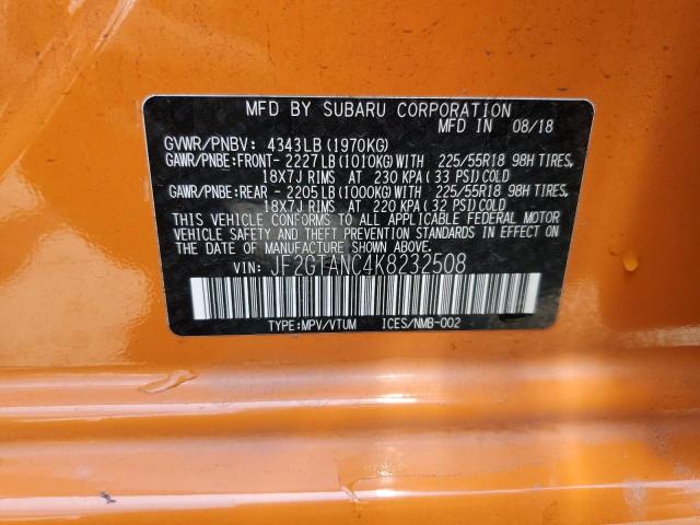 Photo 11 VIN: JF2GTANC4K8232508 - SUBARU CROSSTREK 